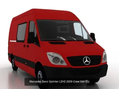 Mercedes Benz Sprinter L2H2 2009 Collection EU 3D Model Pack