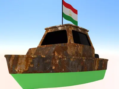 Tajikistan Fishing Boat 3D model