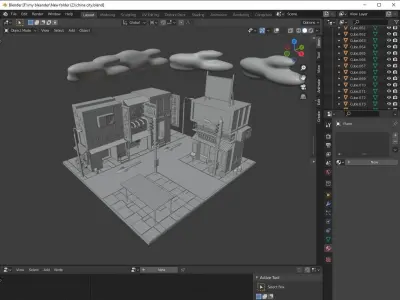 Chinese city 3D model