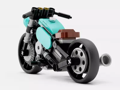 Street Motorcycle Toy Low Poly 3D Model Low-poly 3D model