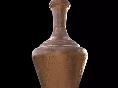 Copper Pitcher Low-poly 3D model