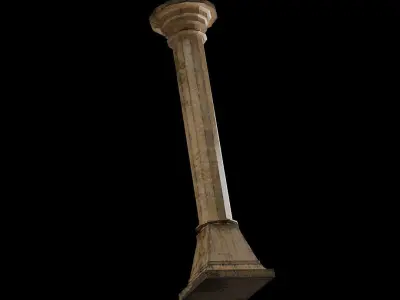 Ancient Pillar Free low-poly 3D model