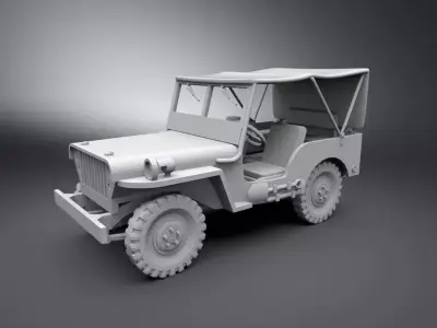 Jeep Willys MB Scale Model 3D print model