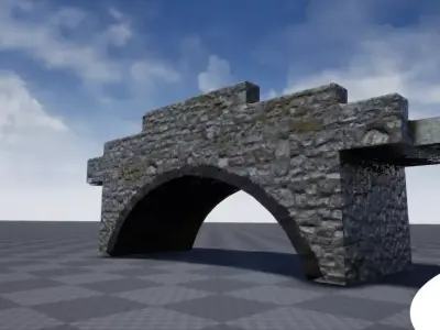 Old bridge Free low-poly 3D model