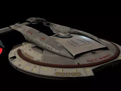 game model star trek ship 3D model