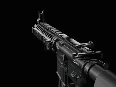 Daniel Defense MK18 Low-poly 3D model