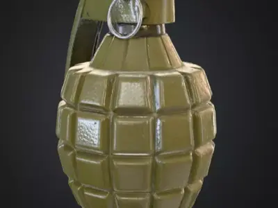 Fragmentation Grenade Low-poly 3D model purchase