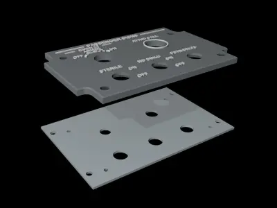 EMBRAER E1 OVERHEAD - PASSENGER SIGNS PANEL 3D print model