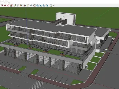 Commercial Building V2 3D model