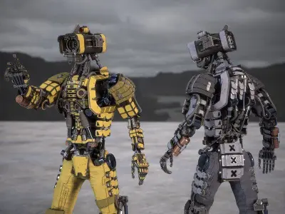Robot Free low-poly 3D model get