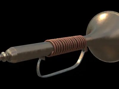 bugle cartoon instrument 3D model