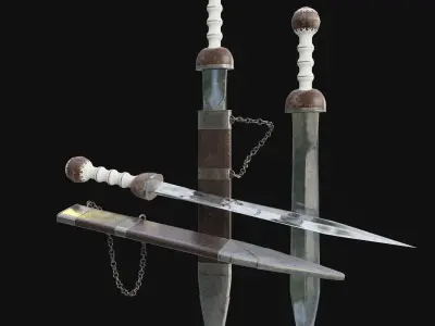 Sword Gladius ancient Roman 3D model