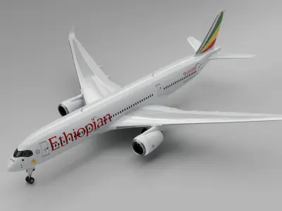 Airbus A350 3D model buy