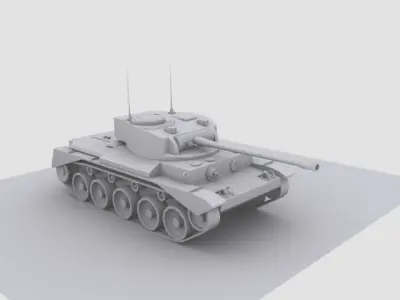 Comet tank Low-poly 3D model