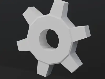 LowPoly Gear Free 3D model