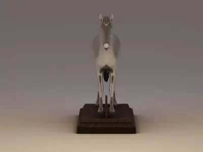 Horse Statue Low-poly 3D model buy