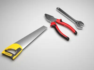 3 Piece Tools Set 3D model