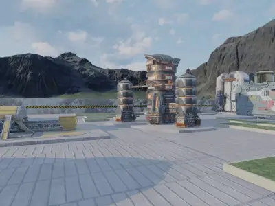 Futuristic Industrial Complex 3D model