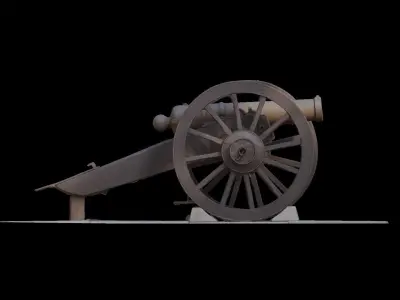Yongdudondae Cannon in Ganghwado Island 3D model