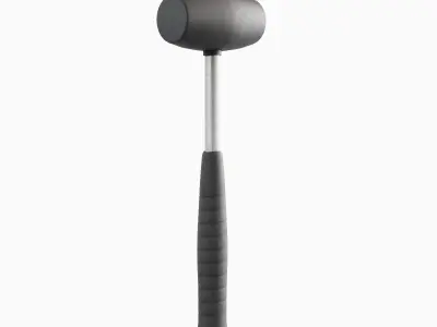 Industrial Rubber Hammer Set B 3D model