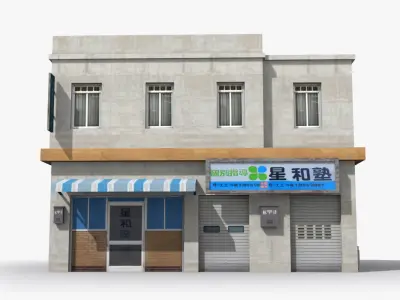 Japanese House x16 Low-poly 3D model