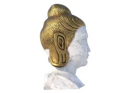 budha head Low-poly 3D model