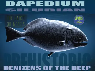 Dapedium puffer fish 3D model