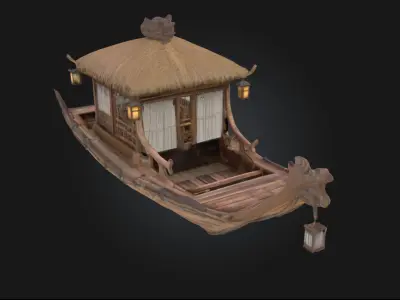 Floating Serenity  Tranquility on Gentle Waters 3D model
