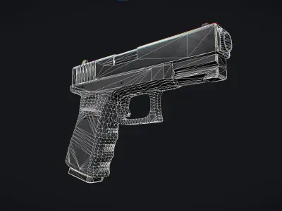 9MM Pistol Low-poly 3D model purchase