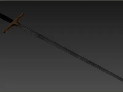 Medieval weapons Low-poly 3D model 14