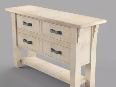 modeling and rendering drawer Low-poly 3D model