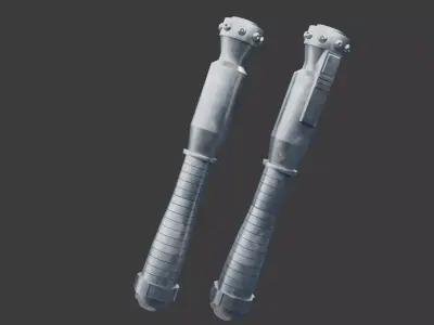 Princess Leia EU Legends Lightsaber Low-poly 3D model