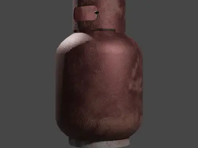 Rusty Old Propane Tank Free low-poly 3D model