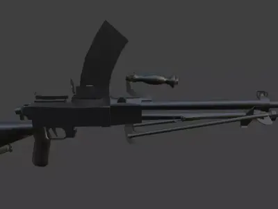 gun type99 Low-poly 3D model
