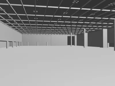 NYC Javits Center Hall 3 Low-poly 3D model