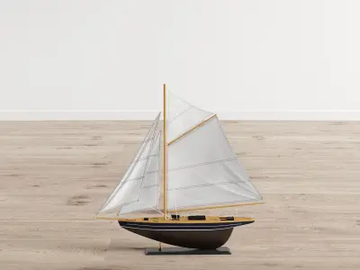 Birchwood Model Sail Boat Low-poly 3D model