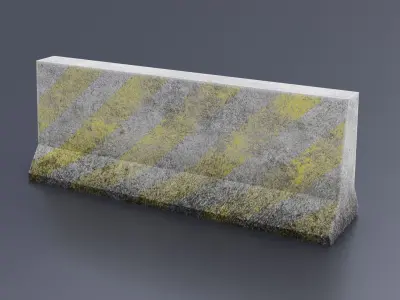 Concrete Barricades Low-Poly 3d models Low-poly 3D model