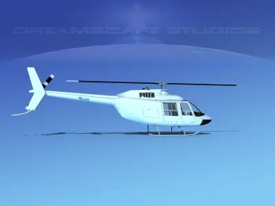 Bell 206 Unmarked 3D model