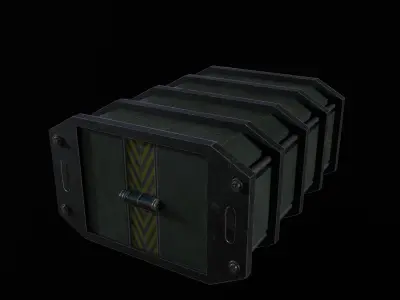 Militaty Container PBR Low-poly 3D model
