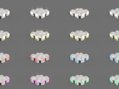 PBR Sci-Fi Building A20 Low-poly 3D model