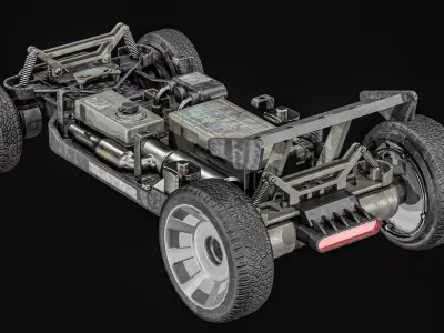 RC Car  Low-poly 3D model