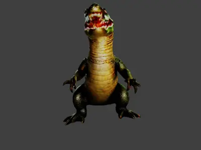 Crocodile Animal Low-poly 3D model