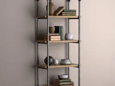 RETRO OAK RACK 3D model