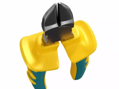wire cutter plier 3D model