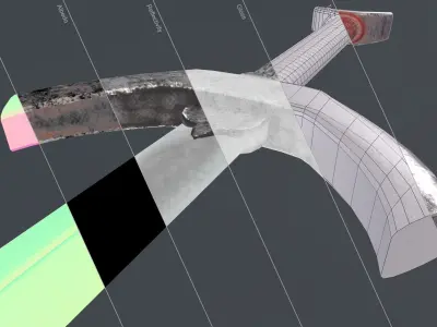 realistic sword Free low-poly 3D model