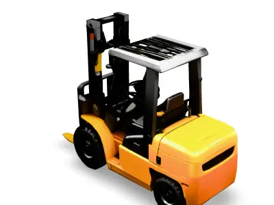 Realistic Forklift Truck 3D Model Low-poly 3D model