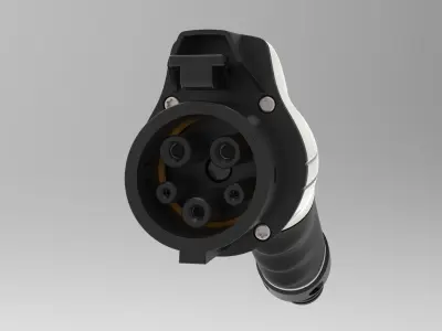 EV charger type 1 plug SAE J1772 3D model