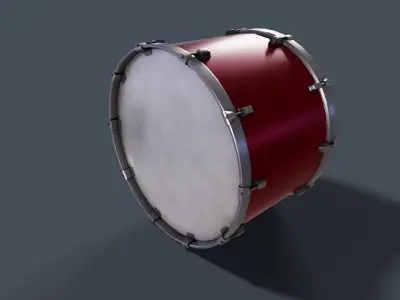 Drum model Low-poly 3D model