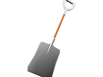  Shovel cartoon icon 3D model