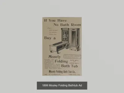 Antique Mosley folding bathtub models 3D Model Pack